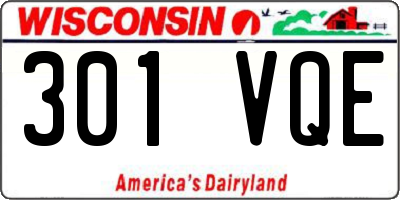 WI license plate 301VQE