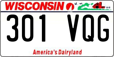 WI license plate 301VQG