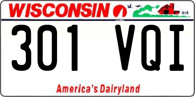 WI license plate 301VQI