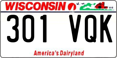WI license plate 301VQK