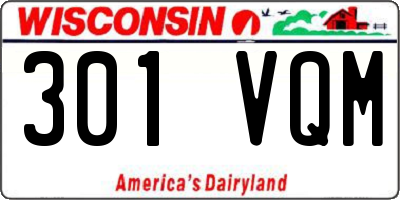 WI license plate 301VQM