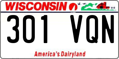 WI license plate 301VQN
