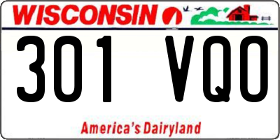 WI license plate 301VQO