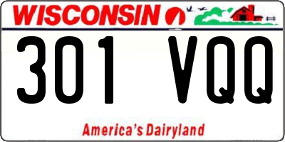 WI license plate 301VQQ