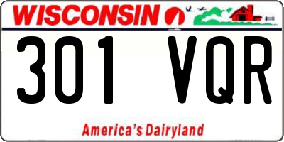 WI license plate 301VQR