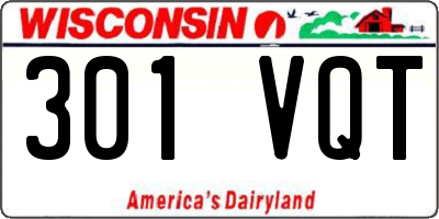 WI license plate 301VQT