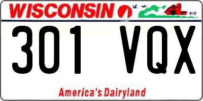 WI license plate 301VQX