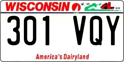 WI license plate 301VQY