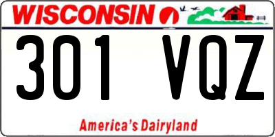 WI license plate 301VQZ