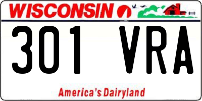 WI license plate 301VRA