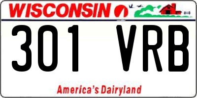WI license plate 301VRB