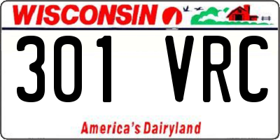 WI license plate 301VRC