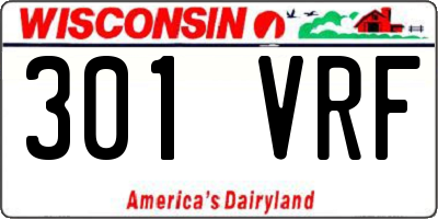 WI license plate 301VRF
