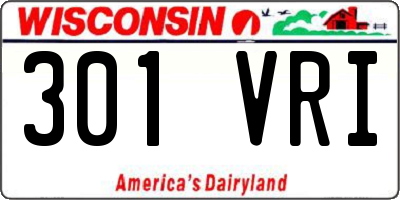 WI license plate 301VRI