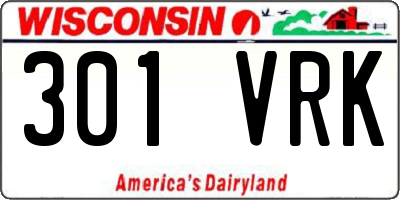 WI license plate 301VRK
