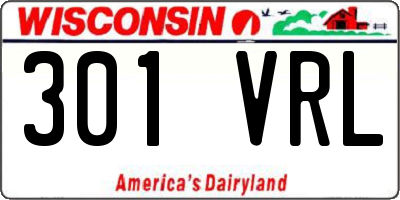 WI license plate 301VRL