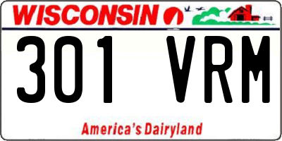 WI license plate 301VRM