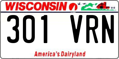 WI license plate 301VRN