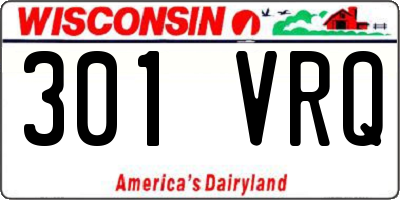 WI license plate 301VRQ