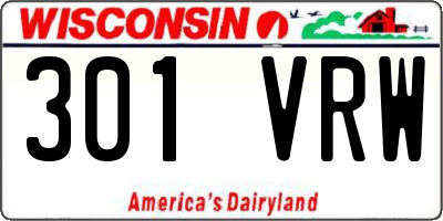 WI license plate 301VRW