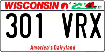 WI license plate 301VRX