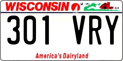 WI license plate 301VRY