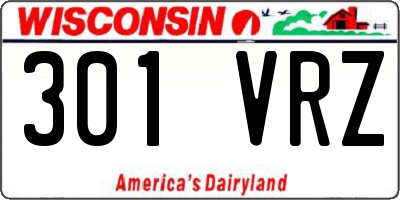 WI license plate 301VRZ