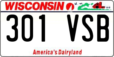 WI license plate 301VSB