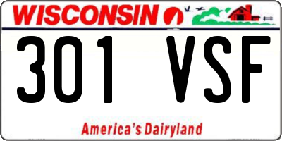 WI license plate 301VSF