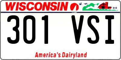 WI license plate 301VSI