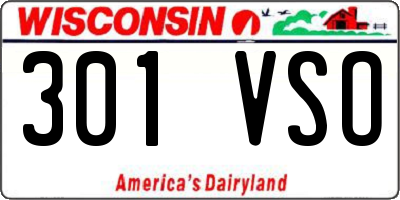 WI license plate 301VSO