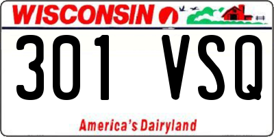 WI license plate 301VSQ