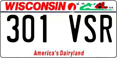 WI license plate 301VSR