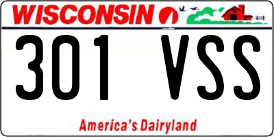 WI license plate 301VSS