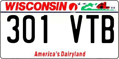 WI license plate 301VTB