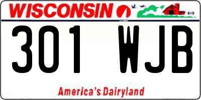 WI license plate 301WJB