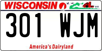 WI license plate 301WJM