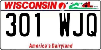 WI license plate 301WJQ