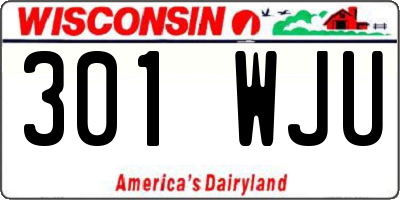 WI license plate 301WJU