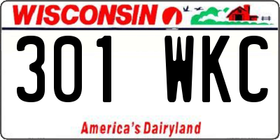 WI license plate 301WKC