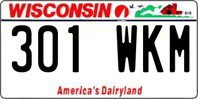 WI license plate 301WKM