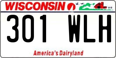 WI license plate 301WLH