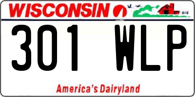 WI license plate 301WLP