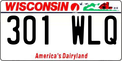 WI license plate 301WLQ