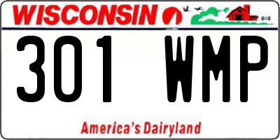 WI license plate 301WMP