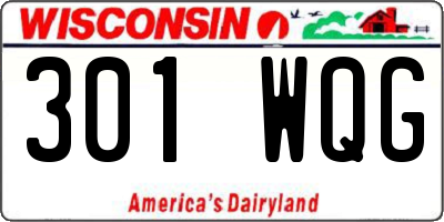 WI license plate 301WQG