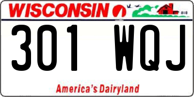 WI license plate 301WQJ