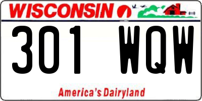 WI license plate 301WQW