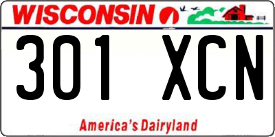 WI license plate 301XCN
