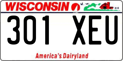 WI license plate 301XEU